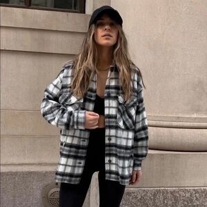 ZARA Plaid Shacket